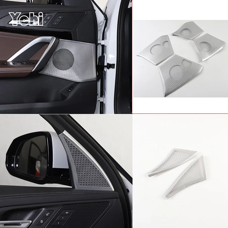 

For BMW X1 IX1 U10 U11 2023-2024 Aluminum Alloy Door Speaker Cover Trim Cover A-pillar Tweeter Cover Decorative Accessories