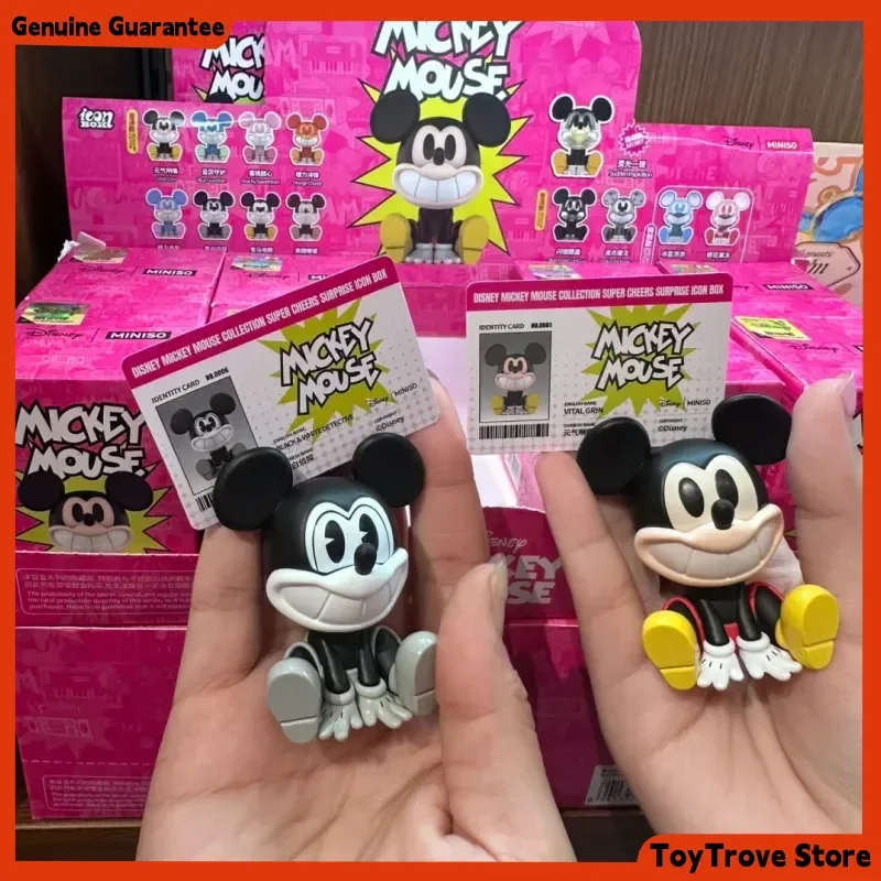 

Kawaii Disney Микки мини-фигурки слепая коробка улыбающееся притяжение серии модные аниме периферийные украшения детские подарки на день рождения