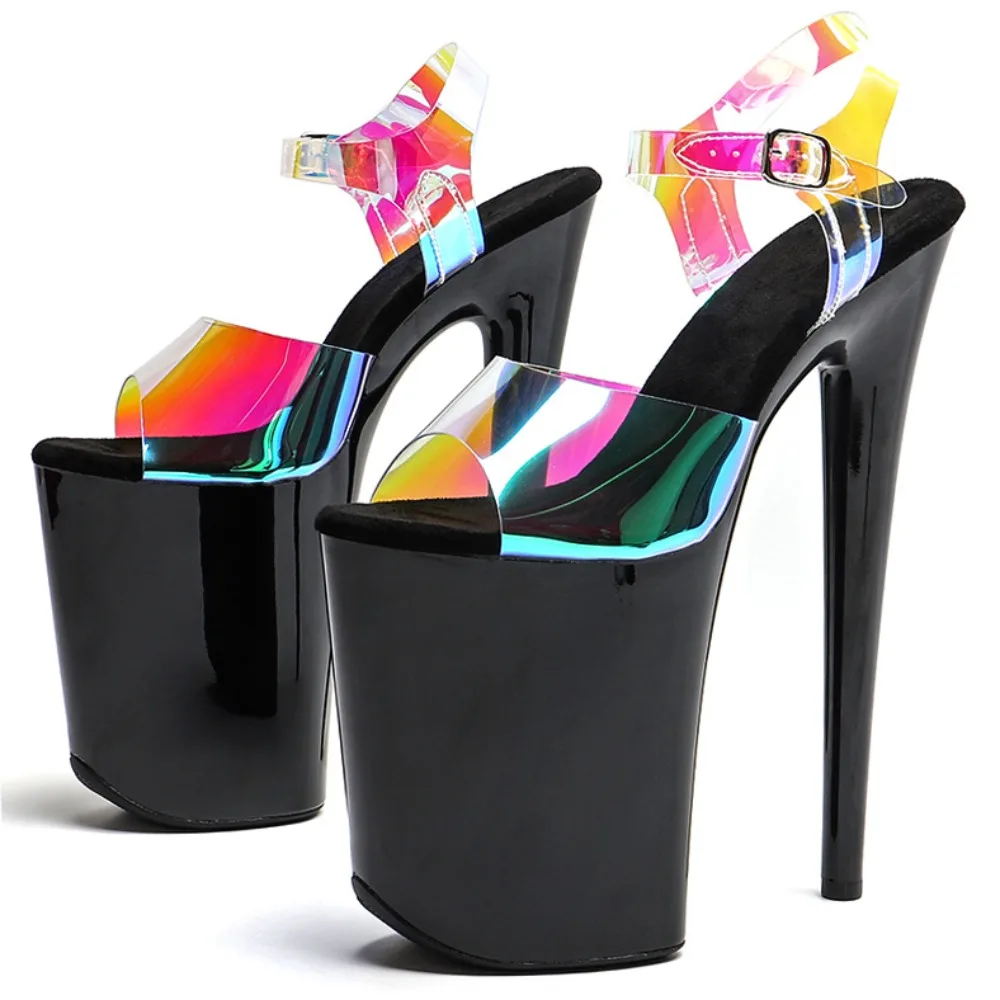 New 20CM Pole Dance Heels for Women 8 Inch Colorful Lacquer Finish Fishmouth Fashion Sandals Ideal for Performance & Show
