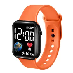 Kids Sports Watch Luminous Precise Silicone LED Digital Display Wristwatch for Fitness