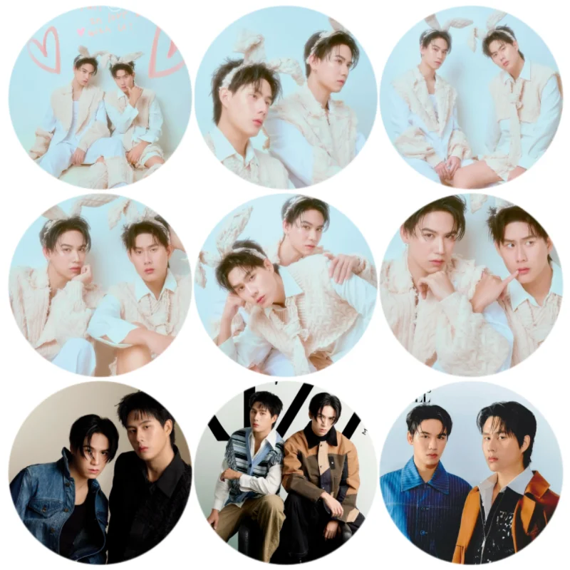 9 قطعة/مجموعة Winnysatang Winny Thanawin Satang Kittiphop التايلاندية التلفزيون أن الصيف الدراما Stills صور شارة بانج بروش حقيبة ديكور دبابيس