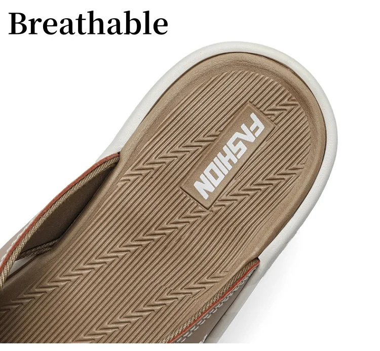 Men's Flip Flops Men Slippers Slippers Sense Non-slip Thick Bottom Height Increase Outer Wear Beach Lightweight