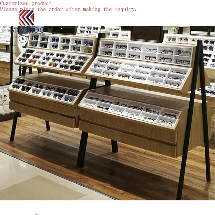 

Custom.Optical Retail Wood Grain for Showcase Elegant Display Cabinets for Glasses