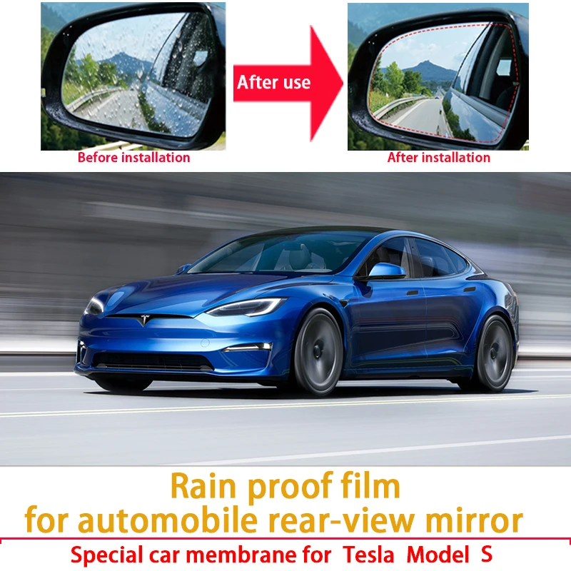 

For Tesla Model S Model-Y Model-X Model3 Car Rearview Mirror Protective Film Customized Rearview Rainproof film Car Accessories