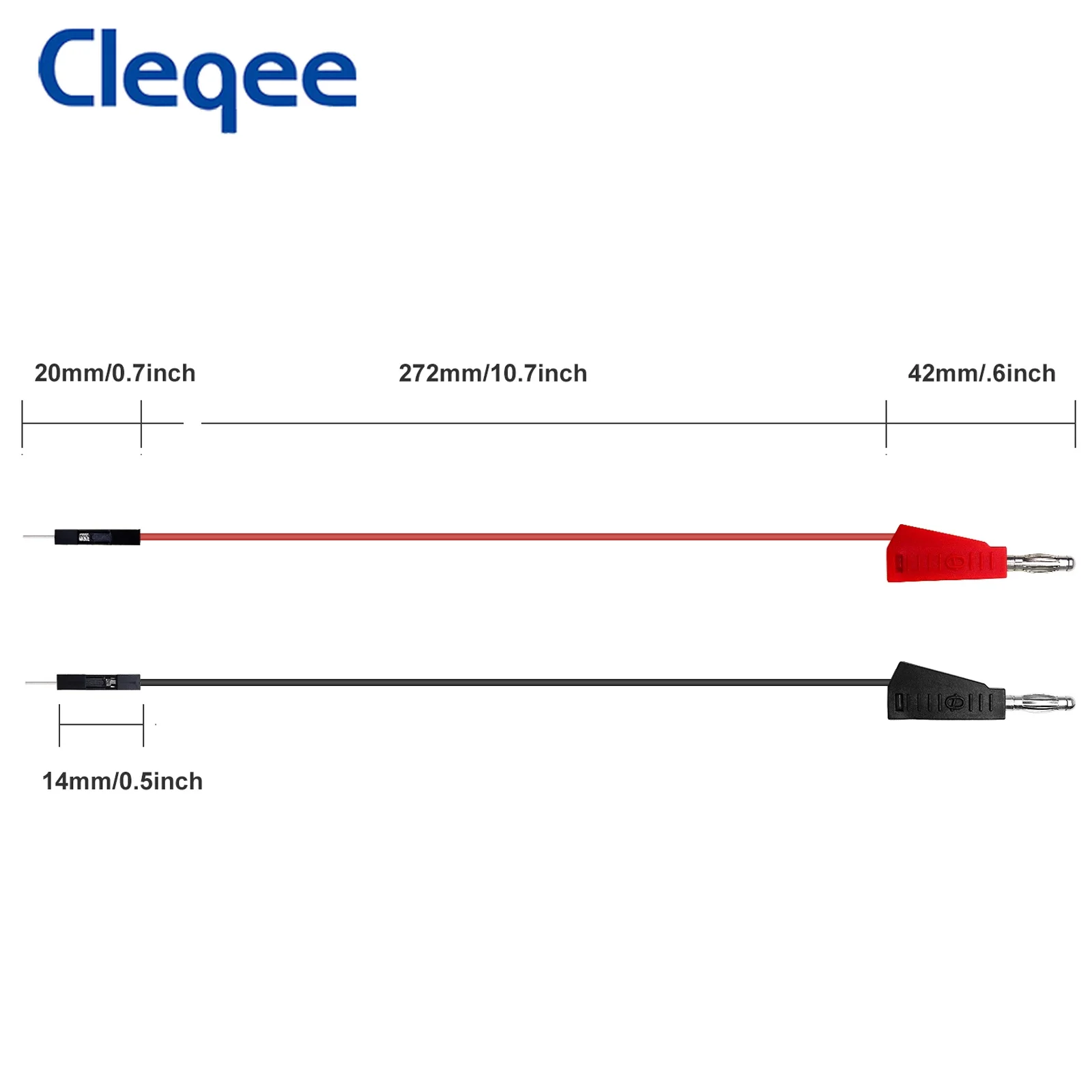 Cleqee P1532 10PC Jumper Wires Dupont Male to 4mm Stackable Banana Plug Silicone Cable for Arduino Breadboard