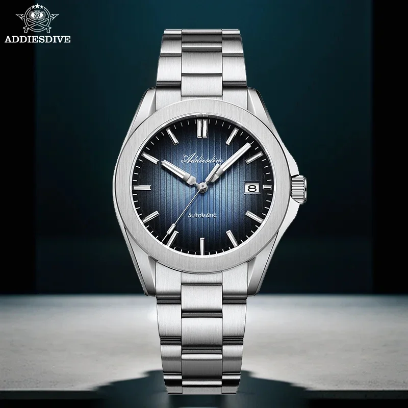 Addiesdive clássico masculino relógios automáticos ar revestimento safira super luminoso negócios esportes nh35a relógio de mergulho mecânico ad2080