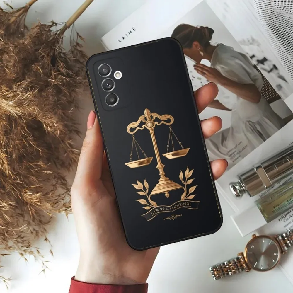 Law Judge Justice Lawyer Phone Case For Samsung S24,23,22,30,21,10,9,Ultra,Plus,Lite,FE,5G Black Soft Case