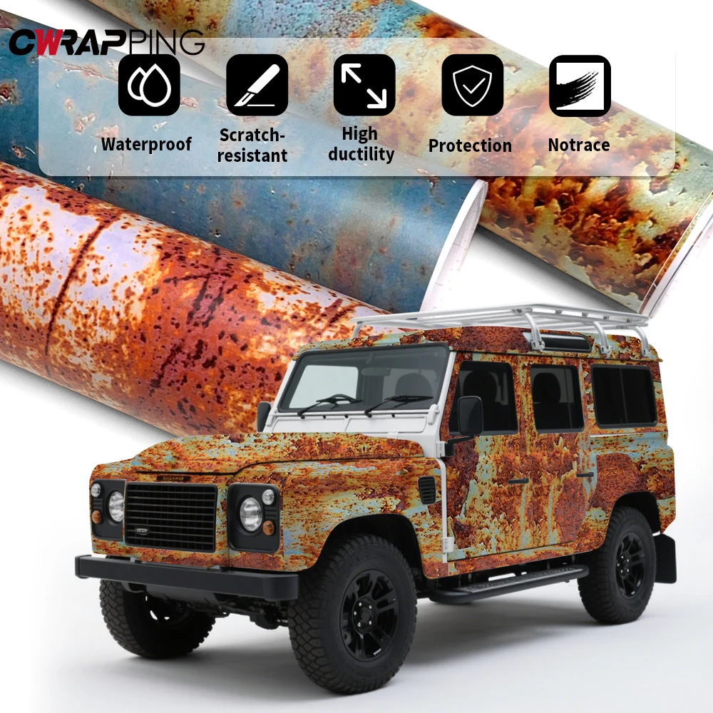

Rust Camouflage Car Accessories Auto Rusting Exterior Car Vinyl Wrap WaterProof Automotive Vinyl for Motorcycle Vinyls Sticker