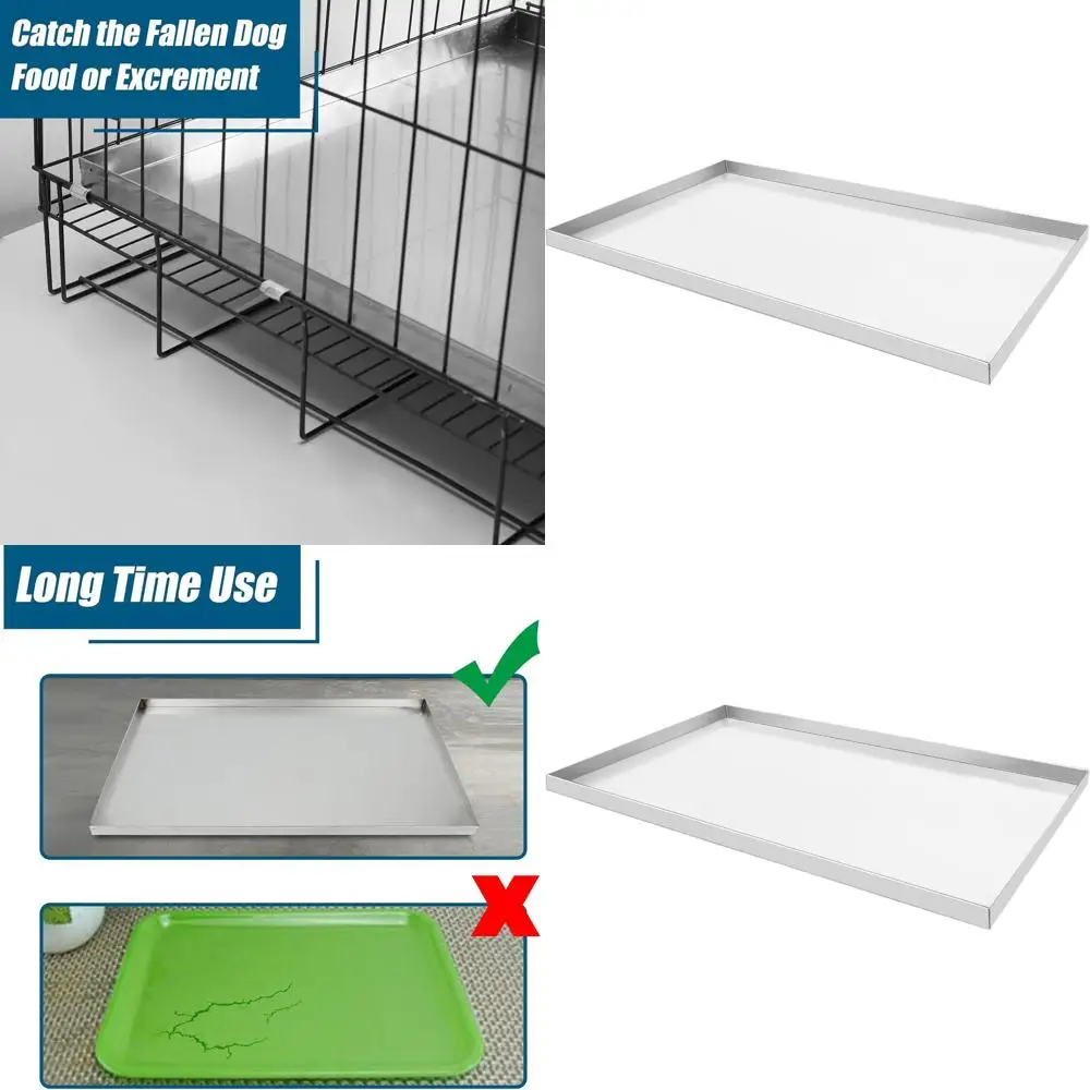 

Прочный стальной поддон для клетки для животных, 23.6x17.6, устойчивый к укусам и разрушению