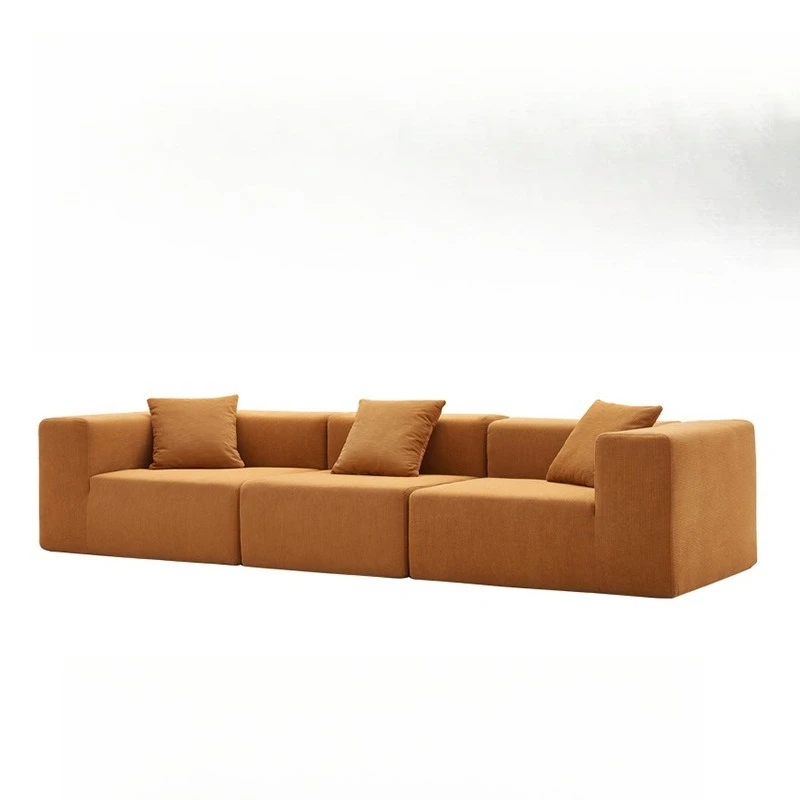 

Corduroy fabric sofa home living room straight sofa