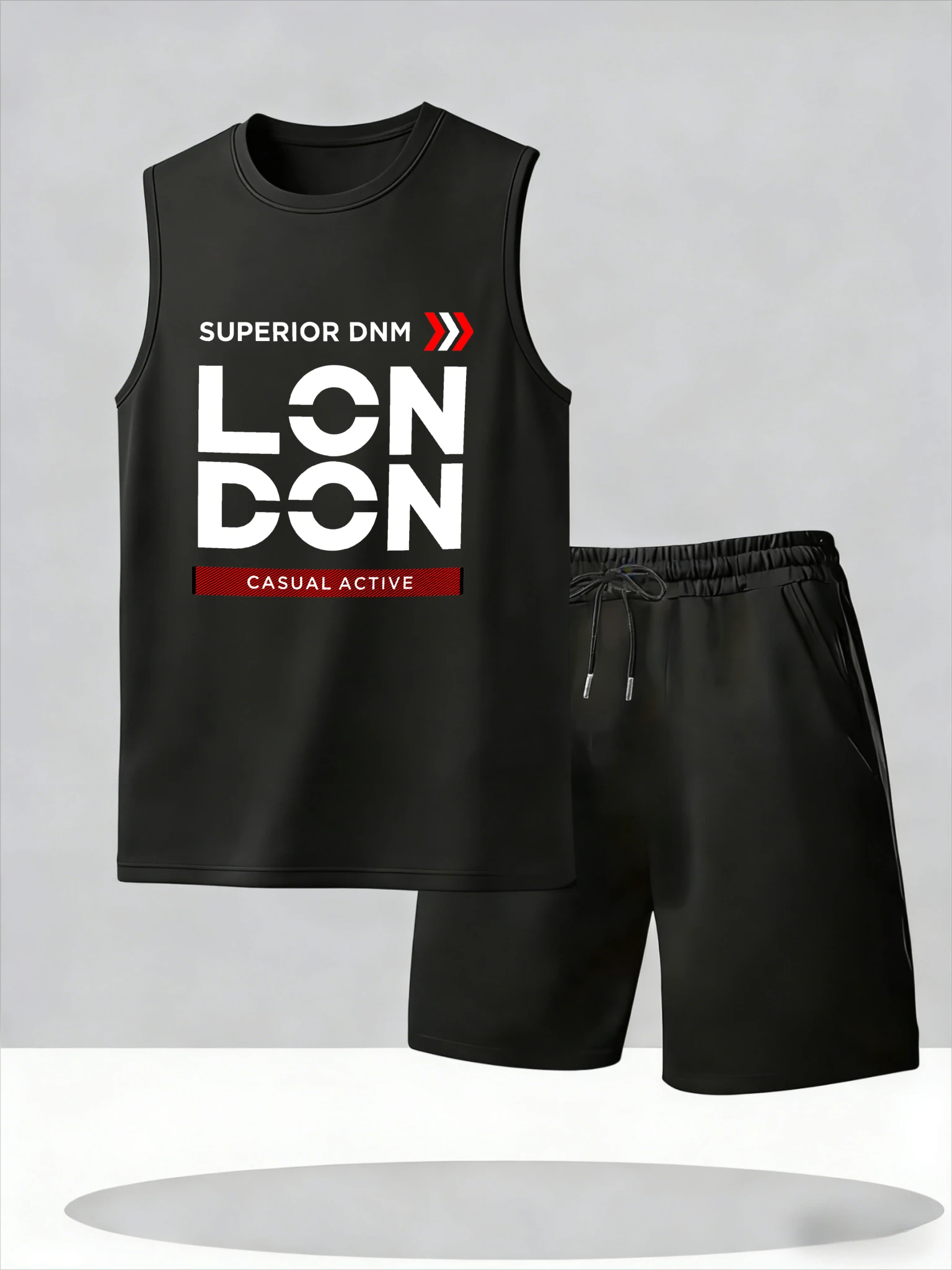 

Men's Tank Top Sets 2026 Summer Thin Quick Dry beach men's suits Breathable seaside sports two-piece crewneck running oversize