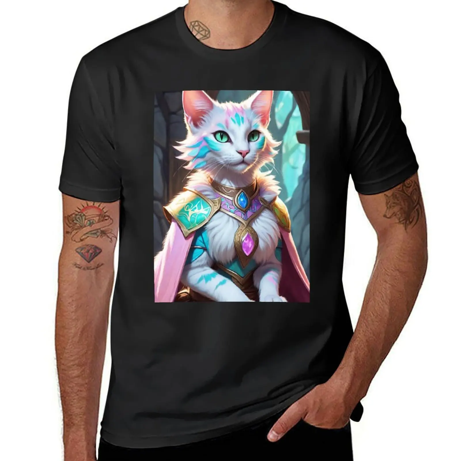 Marshmallow Cat T-Shirt vintage sublime summer tops Men's clothing