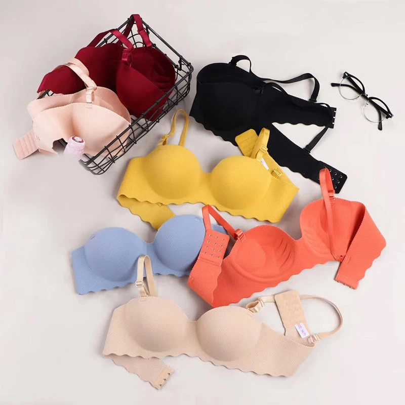 Sexy Women Bras Solid Seamless Underwear Adjustable Push Up Wire Free Bralette Soft Fashion Female Breathable Lingerie