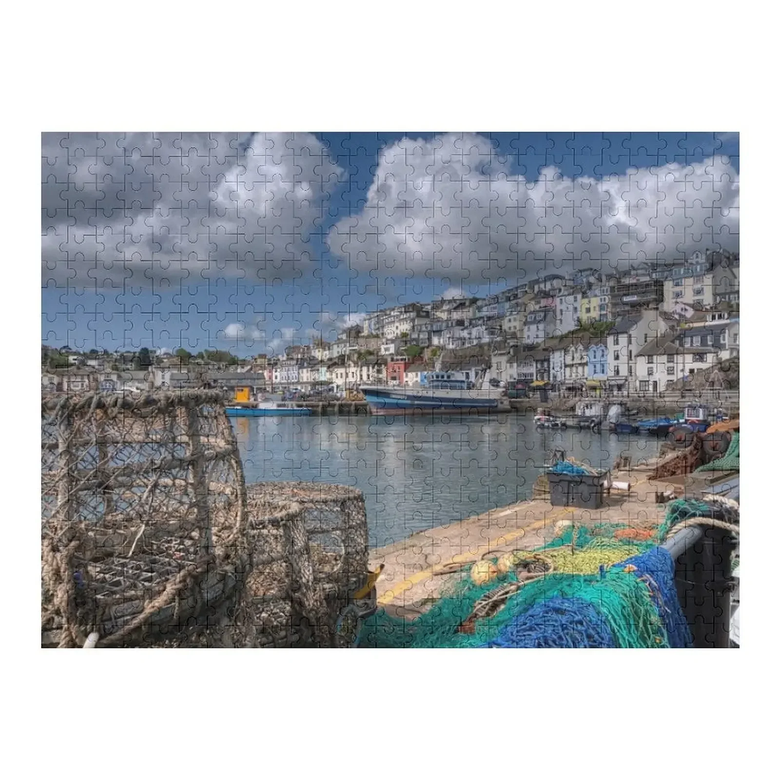 

Горшки для омаров и рыболовные сети в Бrixham Harbour Головоломка Фото Персонализированный пазл на заказ