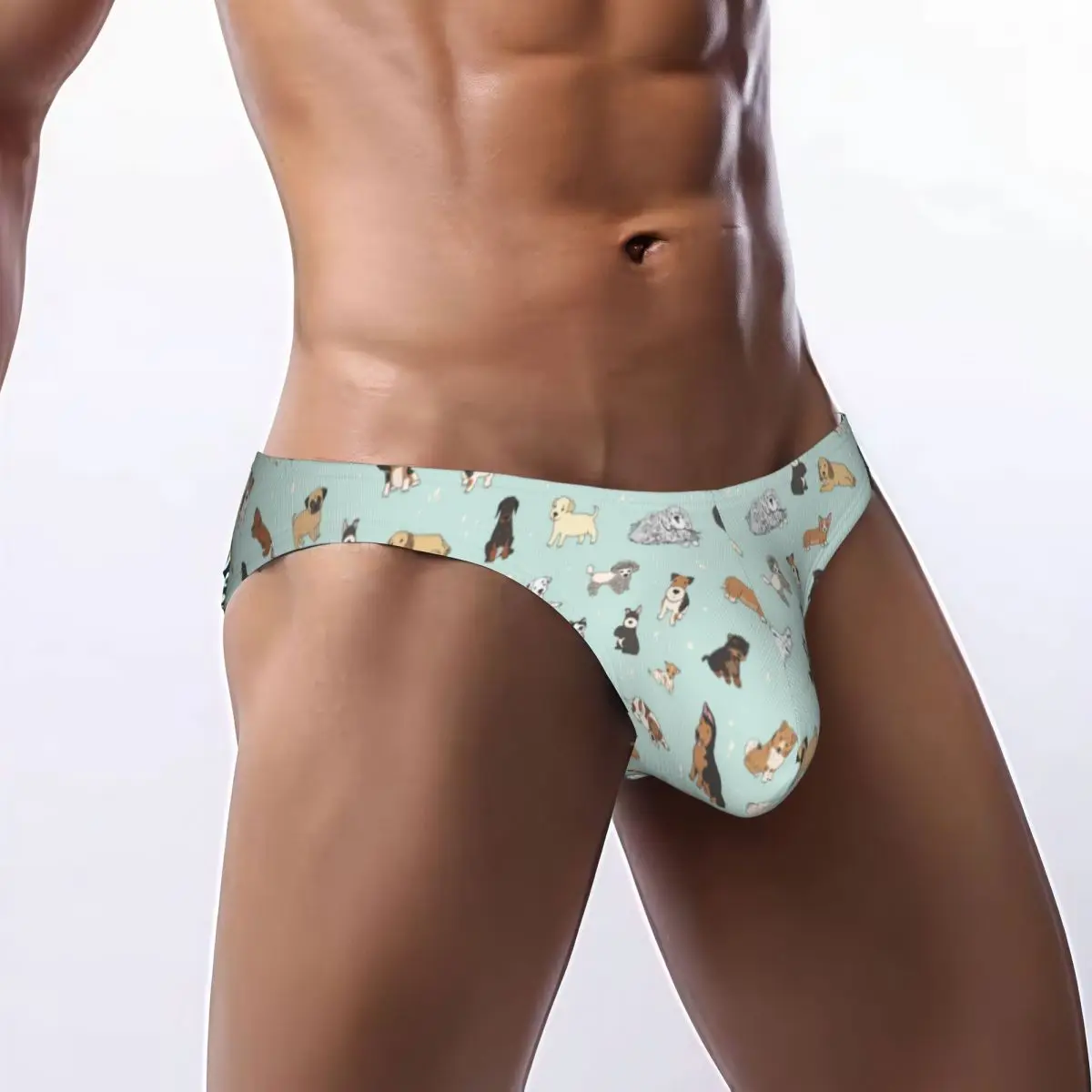 

Men's Panties Man Briefs Cute Cartoon Dogs Sexy Underwear Male Bikini Underpants