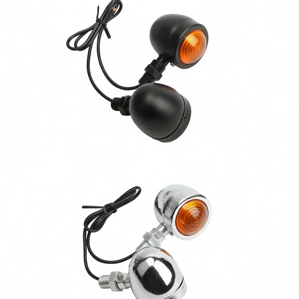 Motorcycle Led Signal Indicator Light Metal 12V Retro Lamp Universal Fog Brake Lights For Chopper Cruiser Motorbike