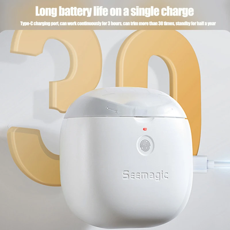 مجموعة ماكينة قص الأظافر الكهربائية ومزيل طلاء الأظافر من Seemagic مع زيت حافة الإصبع - صندوق هدايا للاستخدام المنزلي للعناية بالأظافر