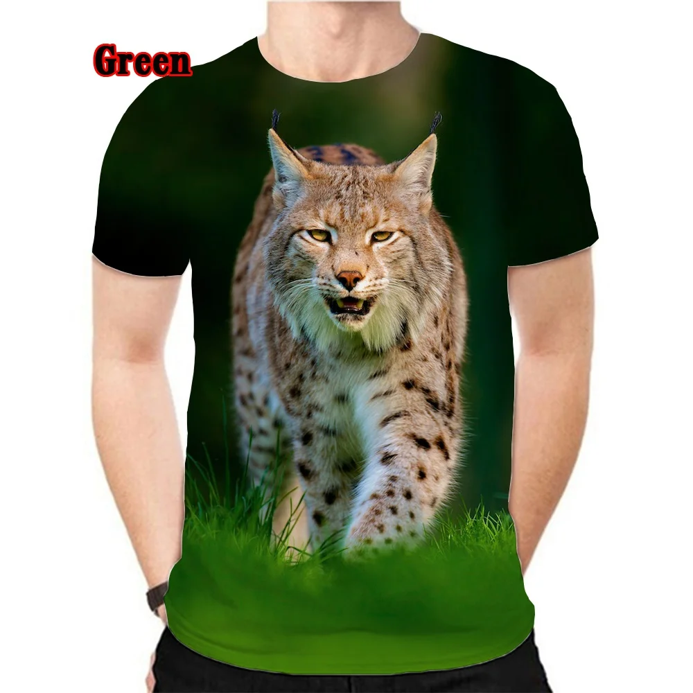 2022 men and woman Spring/Summer Printed 3D Animal Lynx Harajuku Streetwear Short Sleeve Unisex Hip Hop T-shirt XS-5XL