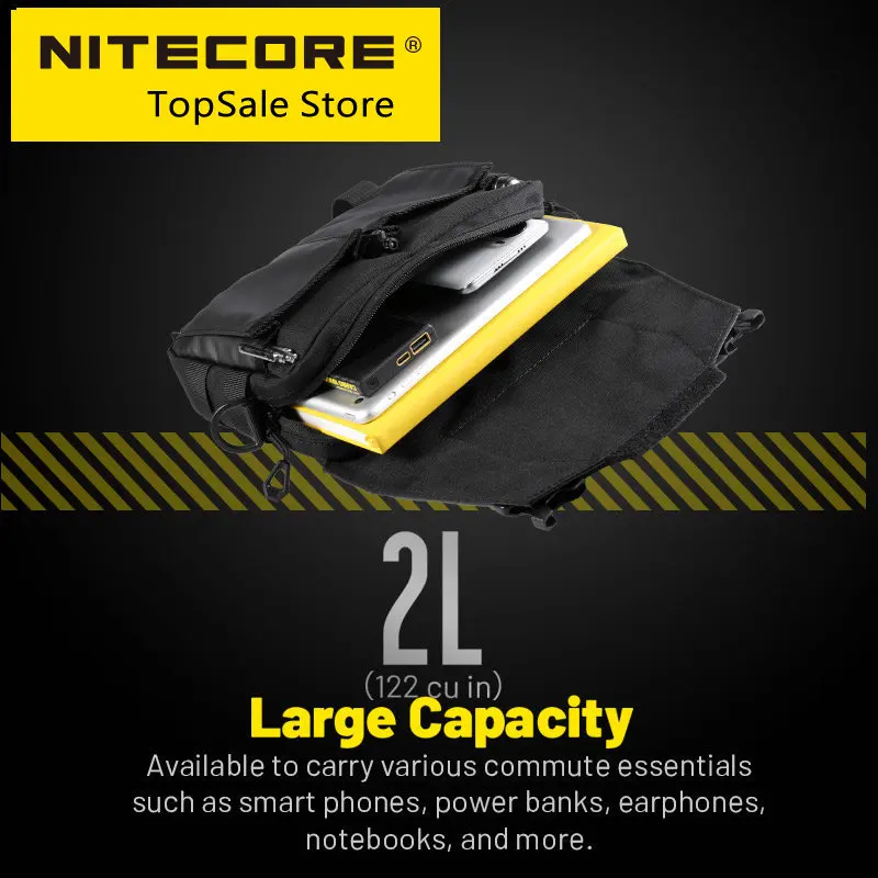 

Original NITECORE SLB05 Commute Sling HandBag Functional Tactical Chest Shoulder Crossbody Bag Nylon Material Strong Lightweight