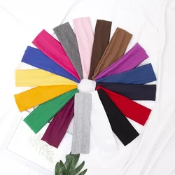 Women Solid Color Headband Elastic Hair Bands Yoga Fashion Turban Makeup Hair Hoop Vintag Headwrap Hair Accessories Wholesale