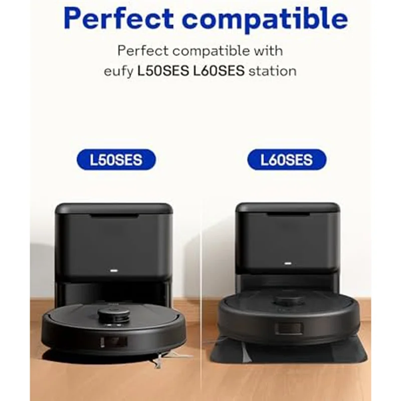 أكياس مكنسة كهربائية ABRG-أكياس مكنسة كهربائية لمحطة Eufy L50 SES، L60 SES ذاتية التفريغ، 10 عبوات