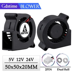 Gdfan Fan 5020 hava fanı 24V 12V 5V türbin Fan 50MM * 20MM DC fırçasız Fan 5020 rulman 3D yazıcı için soğutucu soğutma