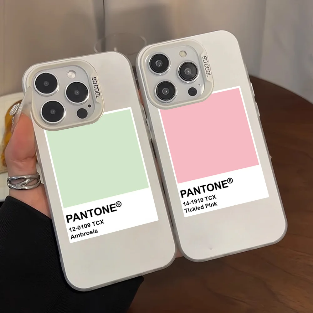 Pantone Colorful Card Solid Color Phone Case Phone Case For IPhone 16 15Plus 14 13 12mini 11ProMax Shockproof Candy Back Cover