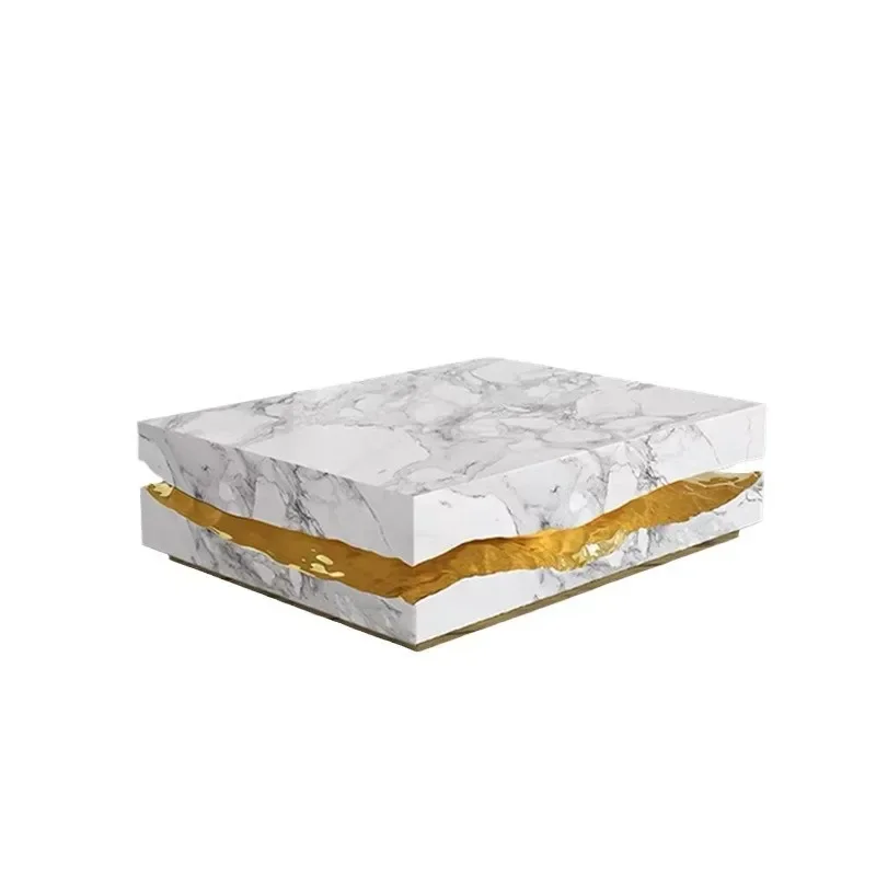 Coffee table villa living room personalized creative light luxury stainless steel coffee table