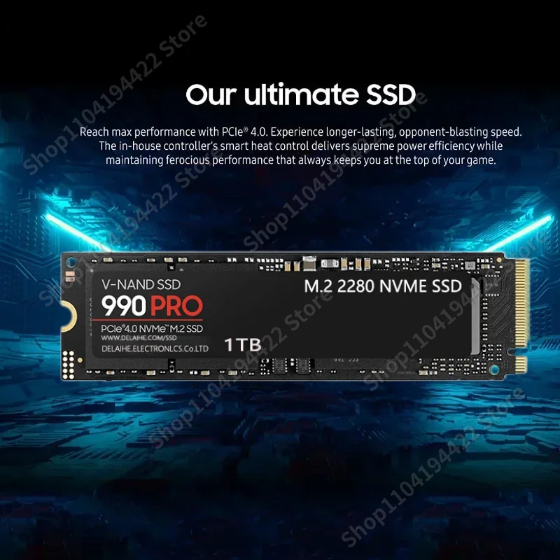 2024 Original New 990Pro 8TB 4TB 2TB 1TB SSD Internal Solid State Drive M.2 2280 PCIe Gen 4.0 x 4 NVMe for PS5 Laptop Desktop PC