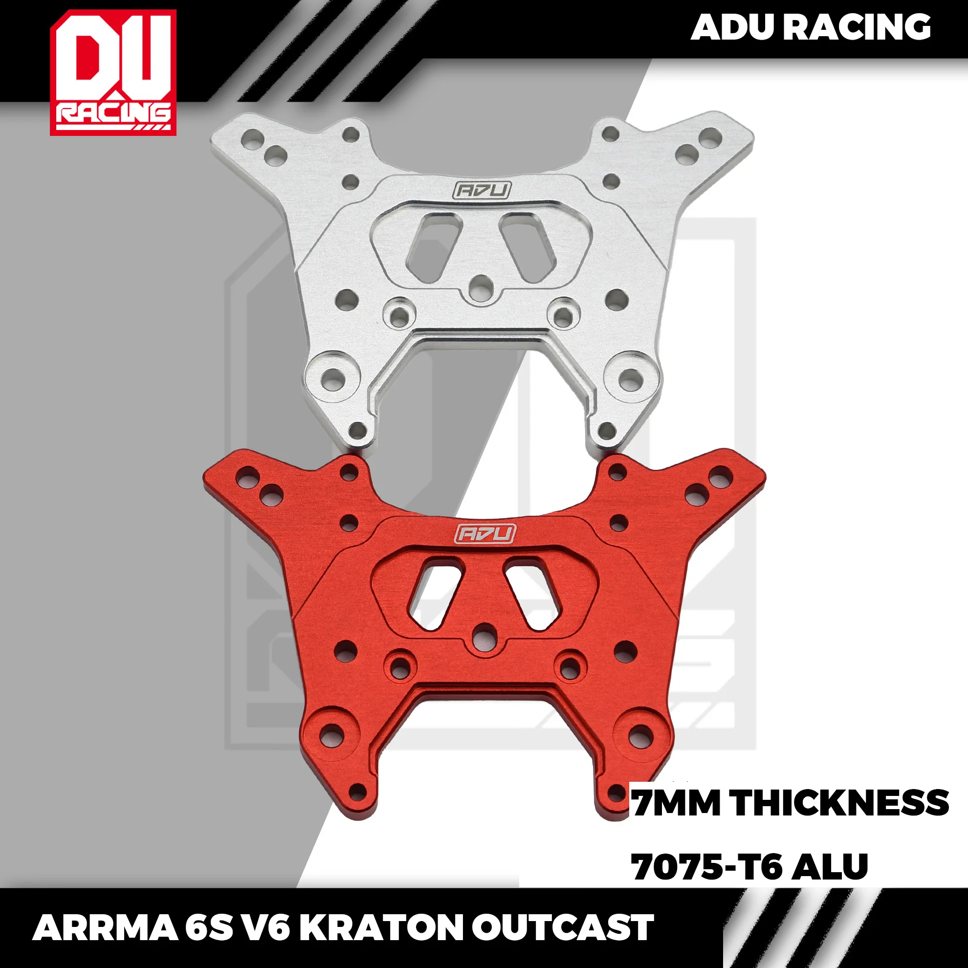 ADU Racing FRONT SHOCK TOWER CNC 7075-T6 ALUMINUM FOR ARRMA 6s V6 OUTCAST KRATON