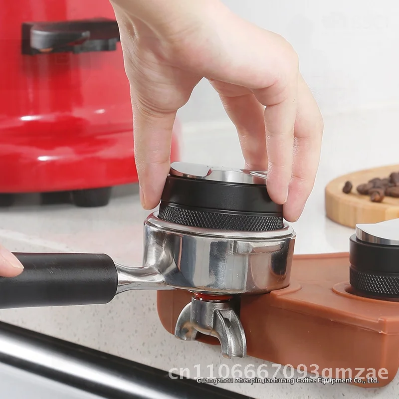 

Два в одном, нескользящее тканевое устройство для порошка с двойной головкой, 51/53 мм, трехстворчатый пресс для кофейного макаруна с плоским дном, нержавеющая сталь для дома