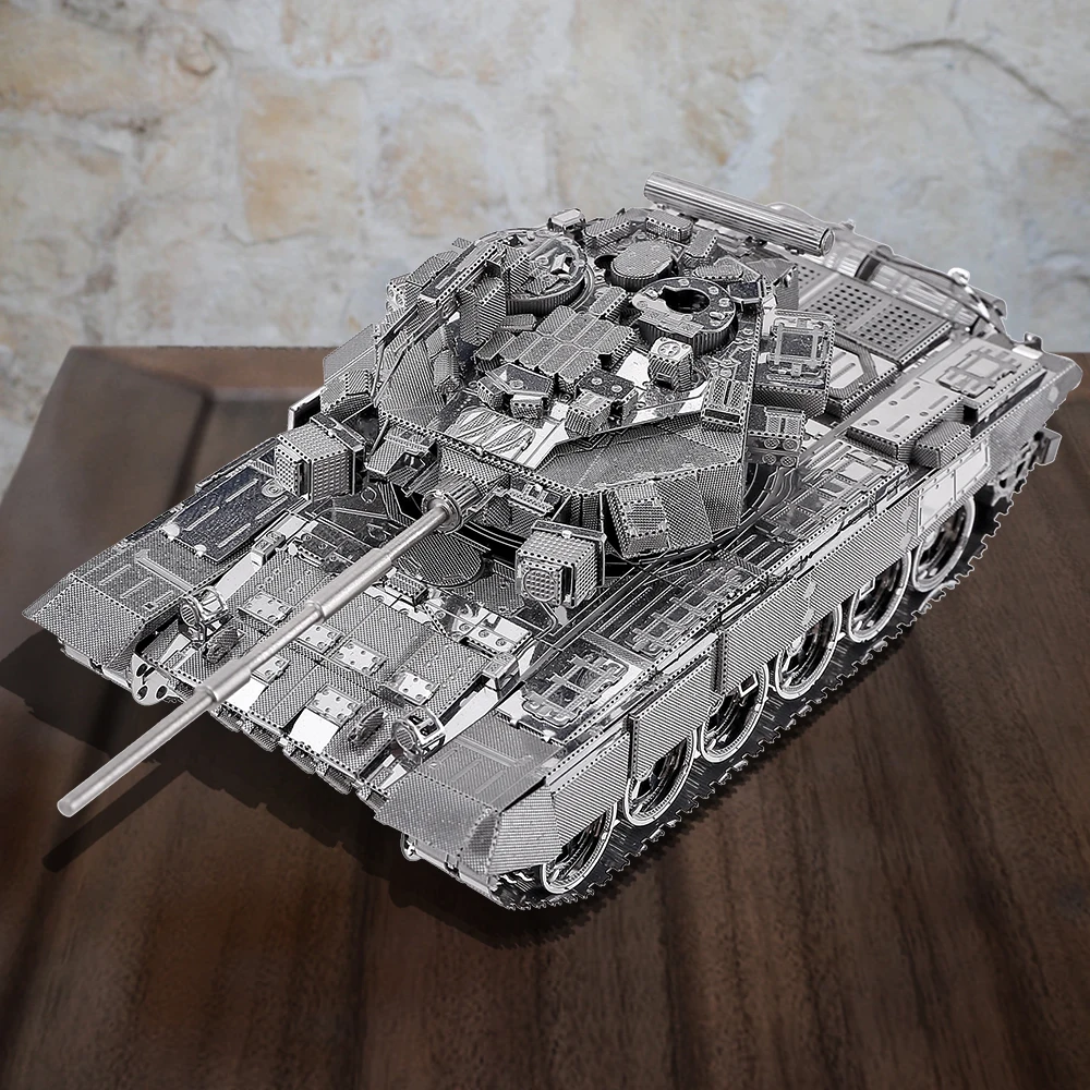 Piececool 3D Metal Puzzles T-90A Tank Model Kits Assembly 3D Puzzles for Adult Brain Teaser Jigsaw Best Gifts & Home Decor