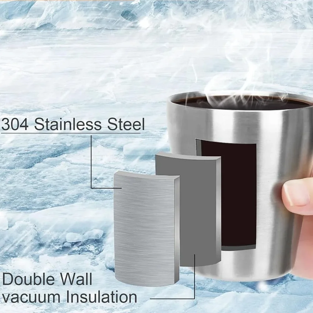 New Stainless Steel Stainless Steel 304 Cup Drink-ware Portable Camping Cups Durable Travel Mugs Coffee Travel Cup