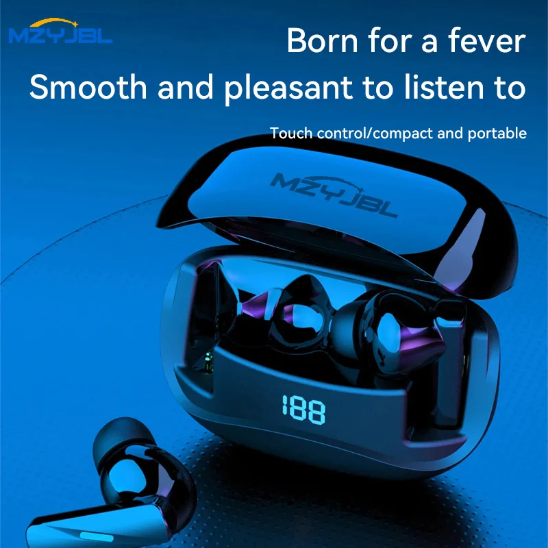 

MZYJBL Wireless Bluetooth 5.3 Earphones M60 Earbuds 9D Sound In Ear Headphones Waterproof TWS LED Display Headset For XIAOMI