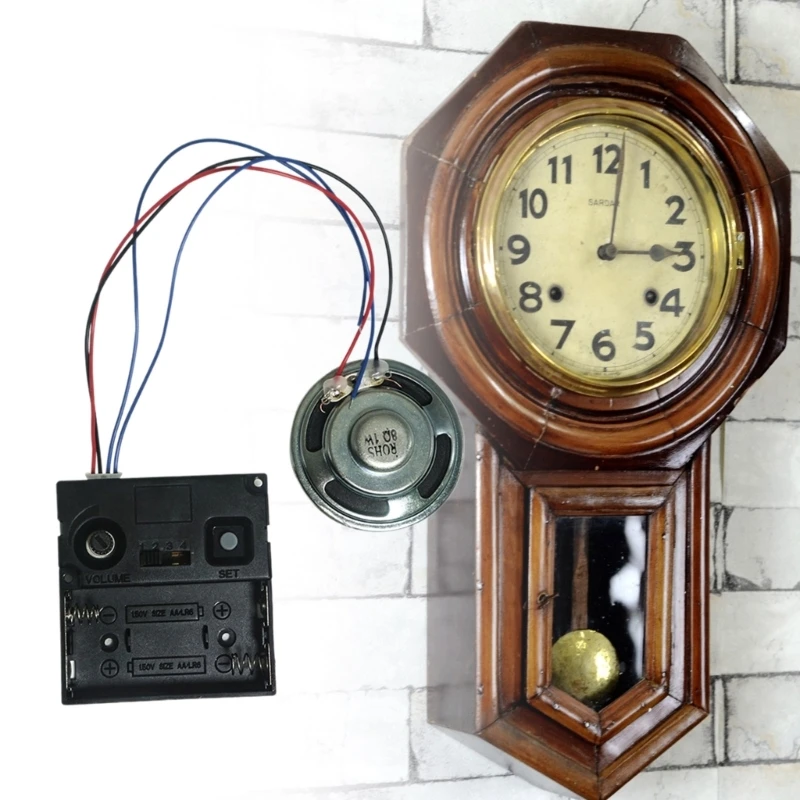 Elegant Chimes Hanging Clock Access, Clear Sound Speakers, Precise Quartzs Movement for Decoration Enthusiasts M68E