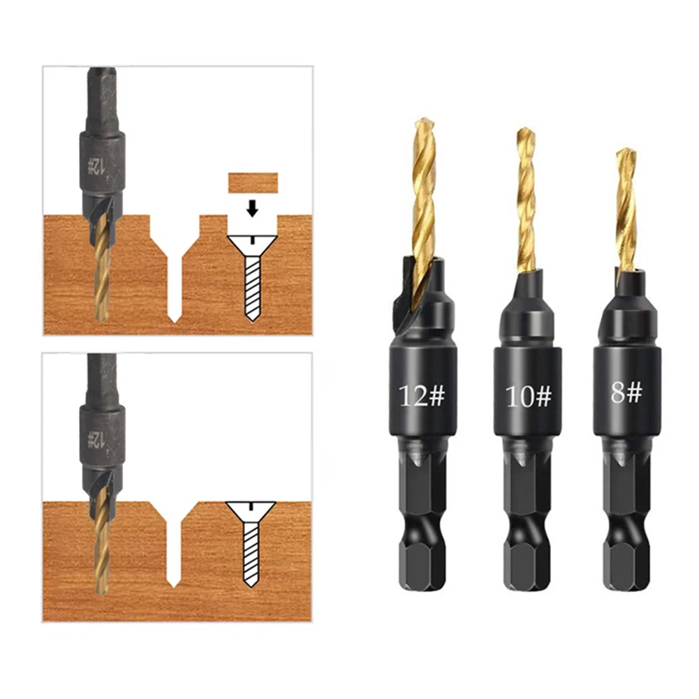 Mata Bor HSS 1 4 Batang Hex DIY Perbaikan Rumah Pengeboran Sudut 82 Derajat dan Penggantian Bit Mudah Countersinking