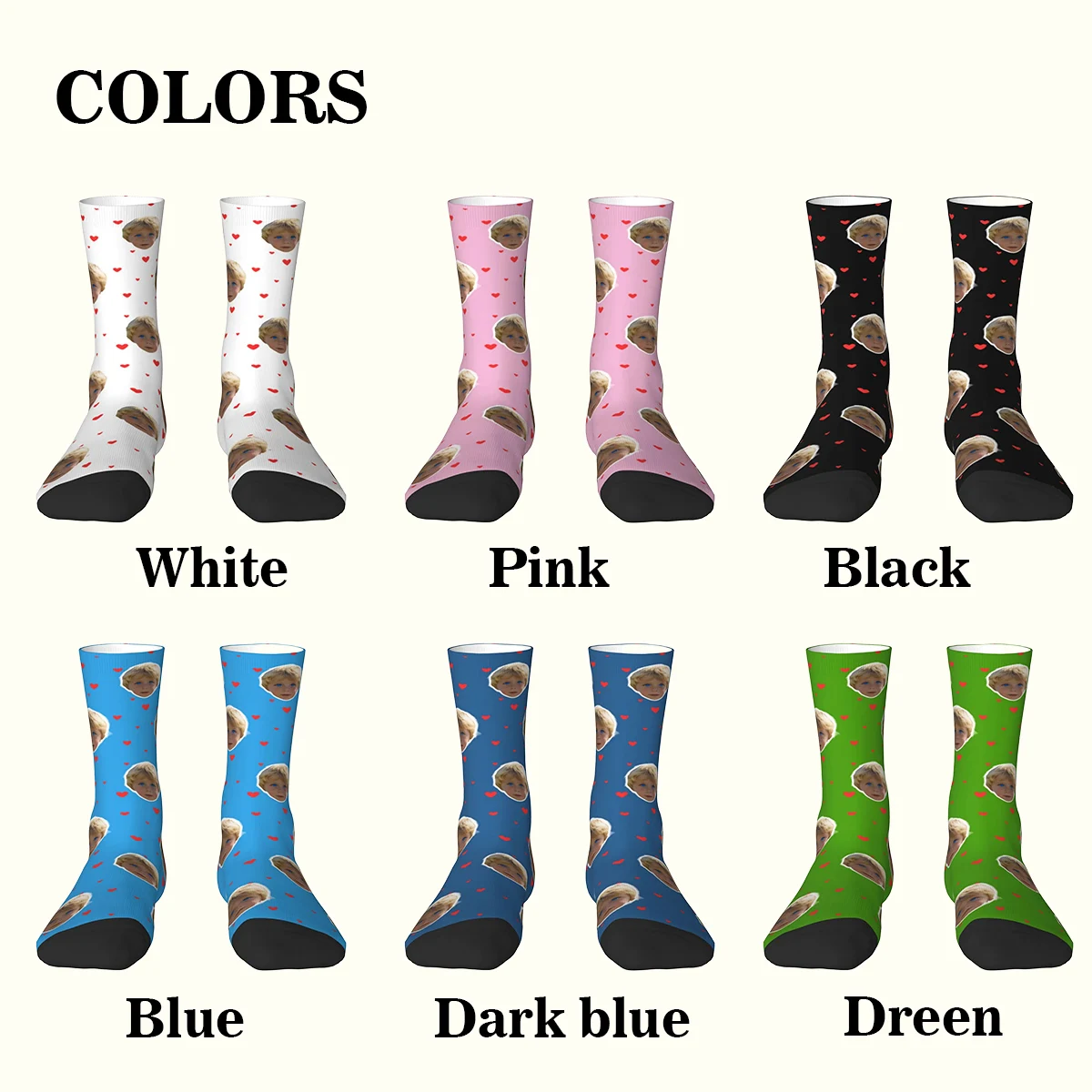 جوارب الرمزية المخصصة للرجال والنساء، جوارب صور مخصصة، جوارب صور شخصية، هدايا شخصية #5