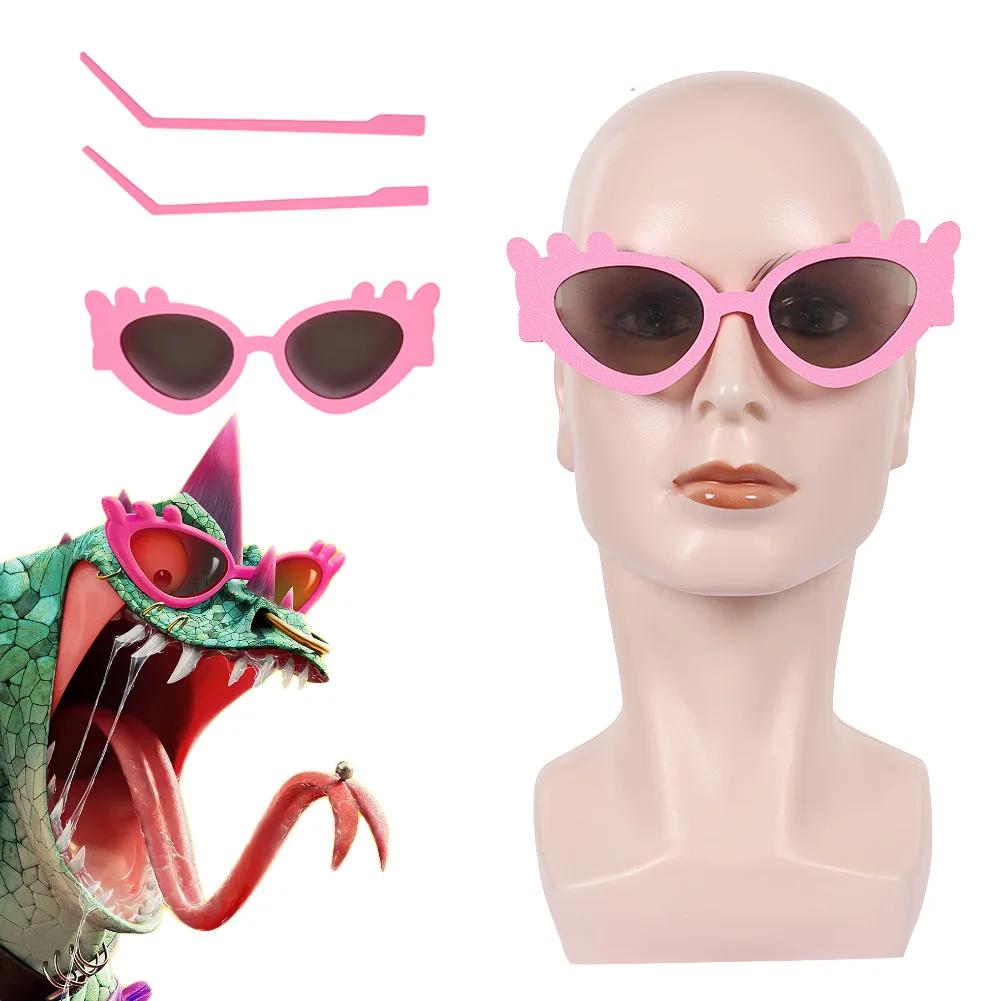

Nick 2026 Cartoon Team Goat Cosplay Pink Glasses Sunglasses Costume Accessories Props Halloween Roleplay Outfits Carnival Party