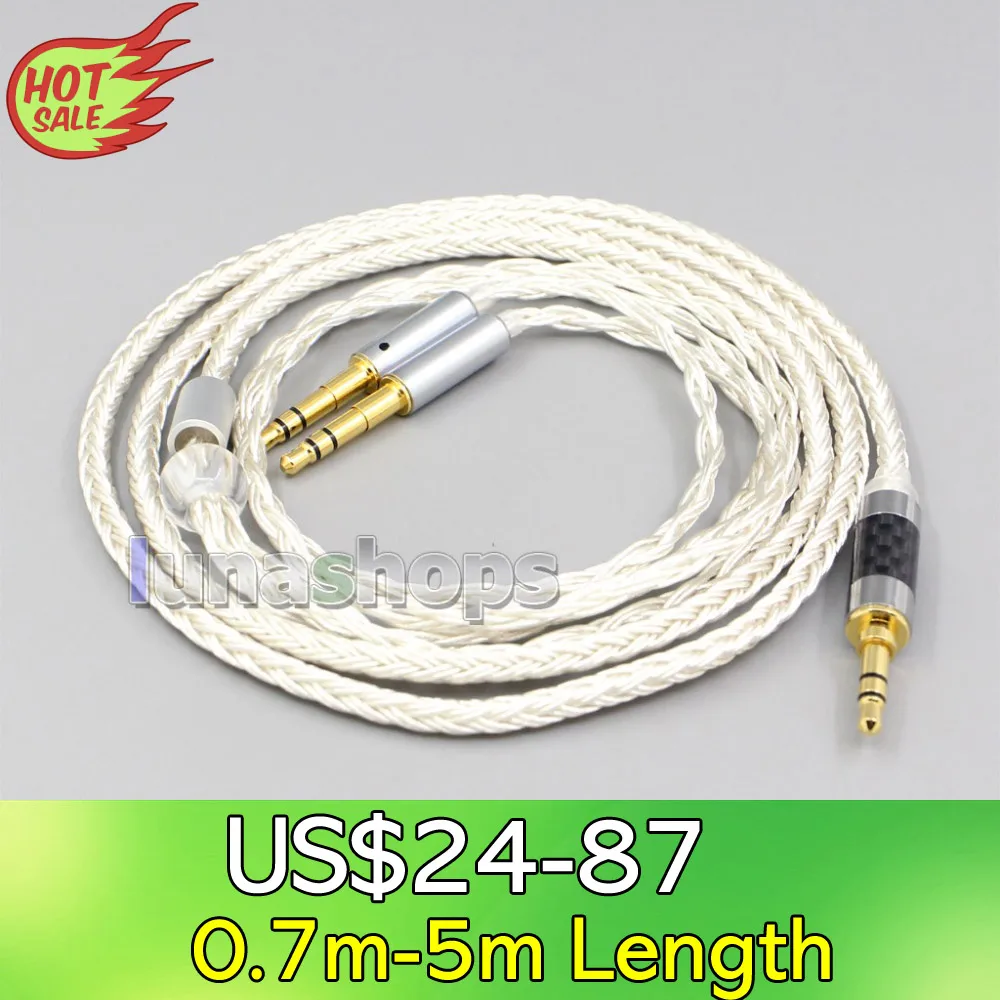 

LN007251 16 Core OCC Silver Plated Headphone Cable 7mm High Step For TAGO T3-01 T3-02 studio headphones