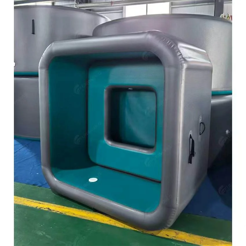High-end Custom Home Outdoor Rectangular Drop Stitch DWF Inflatable Pool  for Villa Courtyard Permanent Backyard Swimming