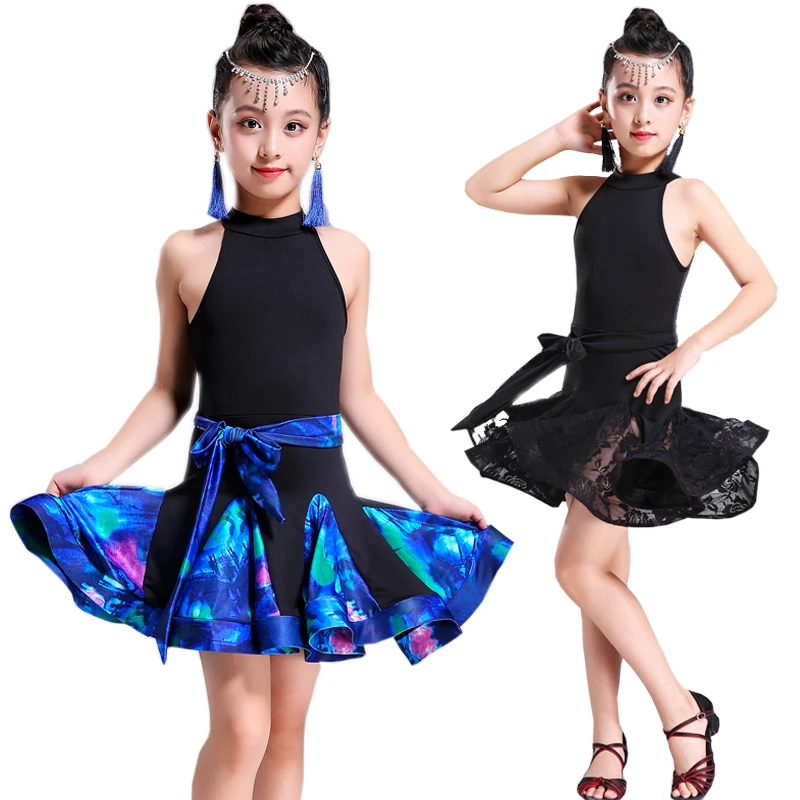 

Children's Latin dance dress girl's summer practice dance skirt girl's professional grade examination competition dress