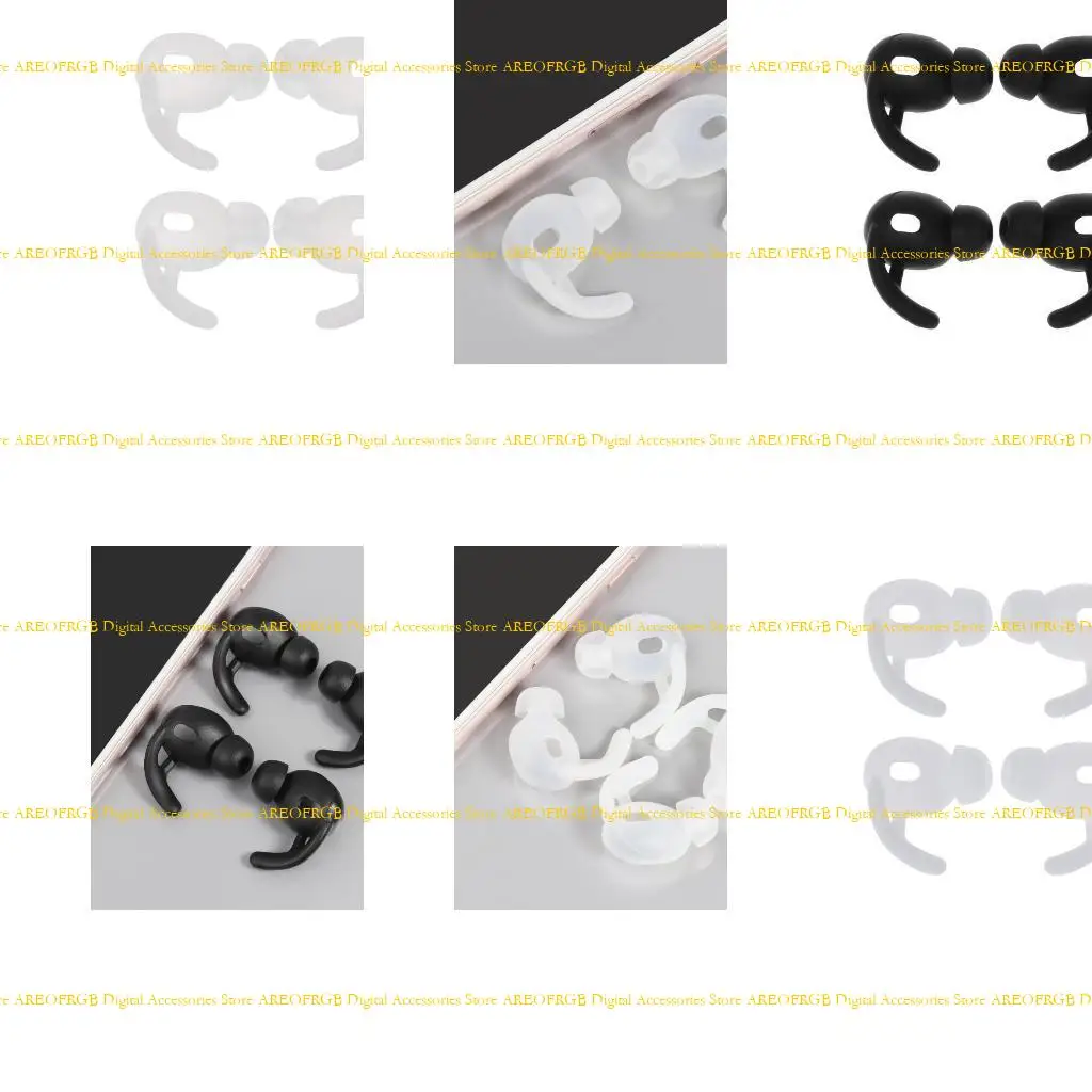 e21e 2pairs silicon silicone earhooks أذن براعم الأجنحة أجنحة للهواء 3 سماعات استبدال الأذن المضادة للانزلاق eartip