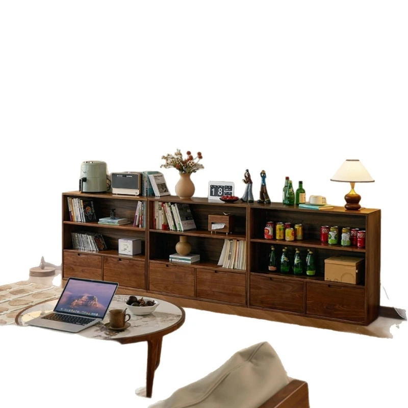 North American black walnut short bookcase, medieval locker
