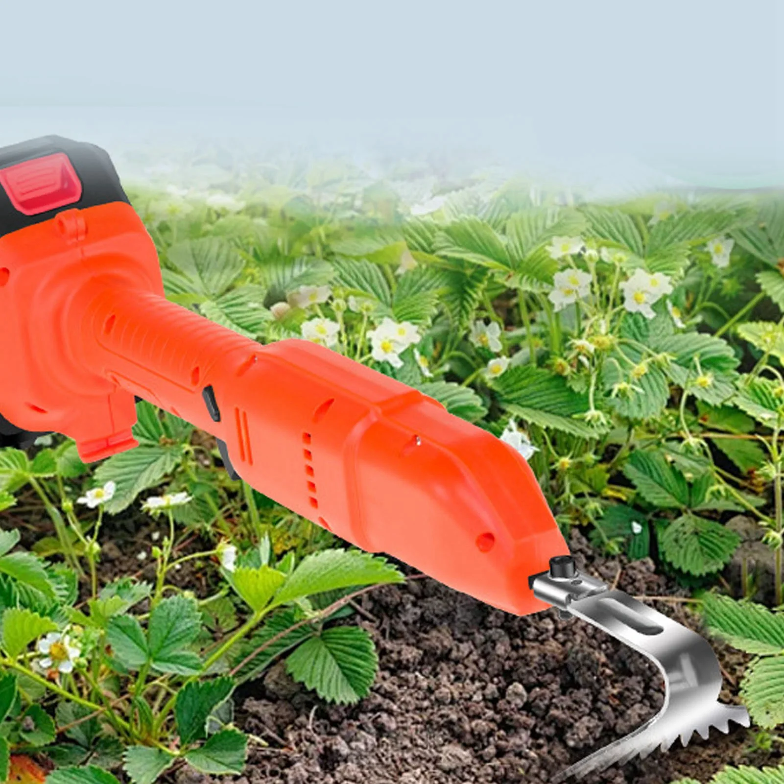 Electric Weeding Hoe Cordless Mini Hoe Manganese Steel Blades Trigger Key Start  Versatile Usage for Greenhouse Digging