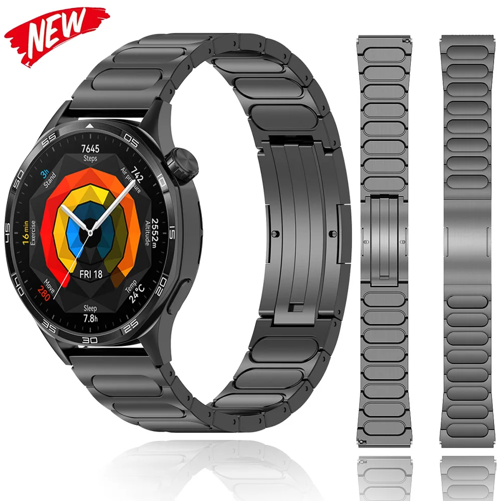 

Титановый ремешок 22 мм для Huawei Watch GT4/GT5/GT6 Pro 46 мм, браслет из нержавеющей стали для Huawei Watch 3 4 Pro/GT3 GT2e