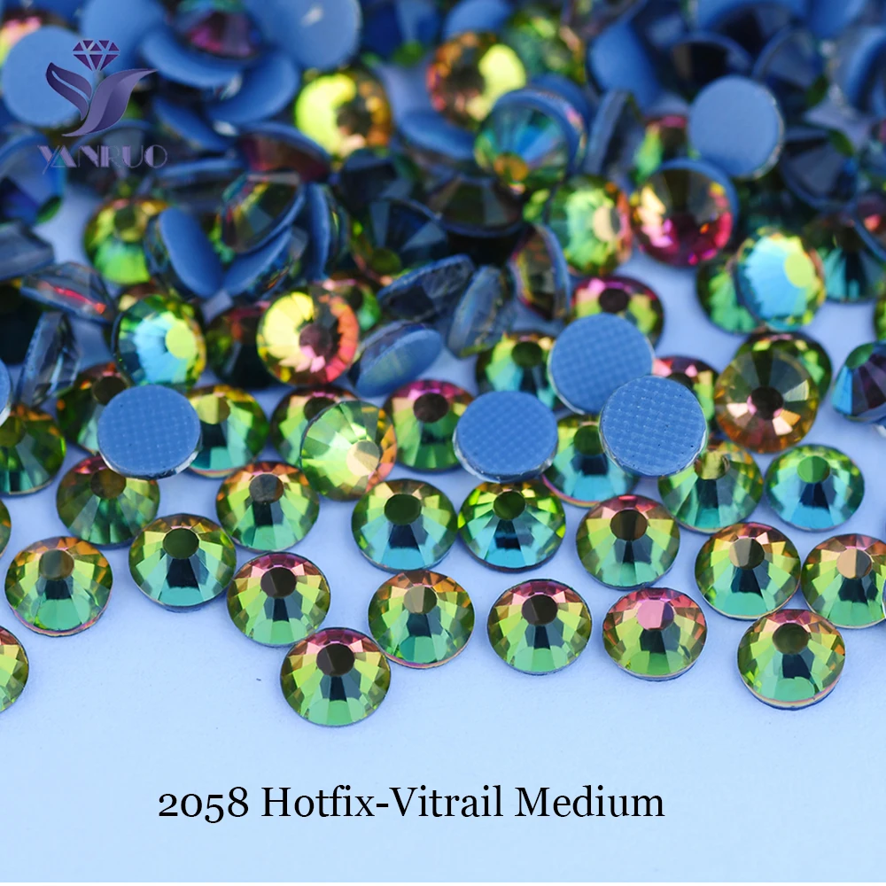 YANRUO 2058HF SS4-SS30 Hotfix Strass-Kristalle mit Klebstoff, Nähperlen, Applikationen für Schuhe und Taschen – Detail 5