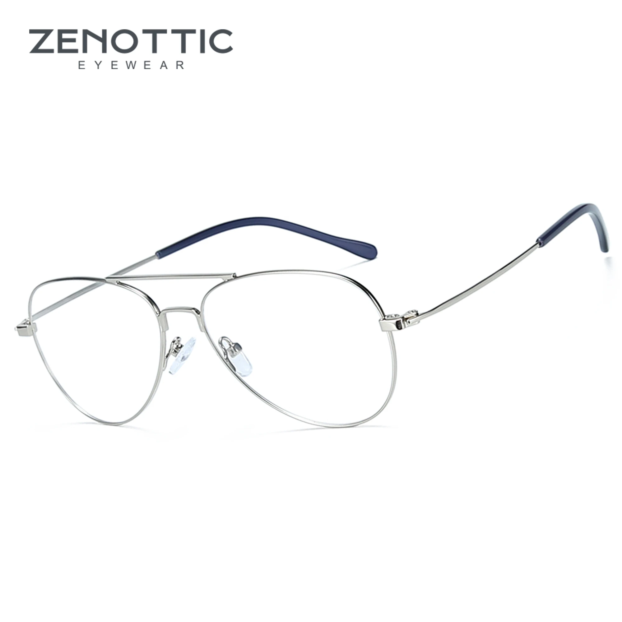 

ZENOTTIC Classic Pilot Glasses Frame For Men Women Ultra Light Oversized Optical Spectacles Brand Design Myopia Eyewear Frames