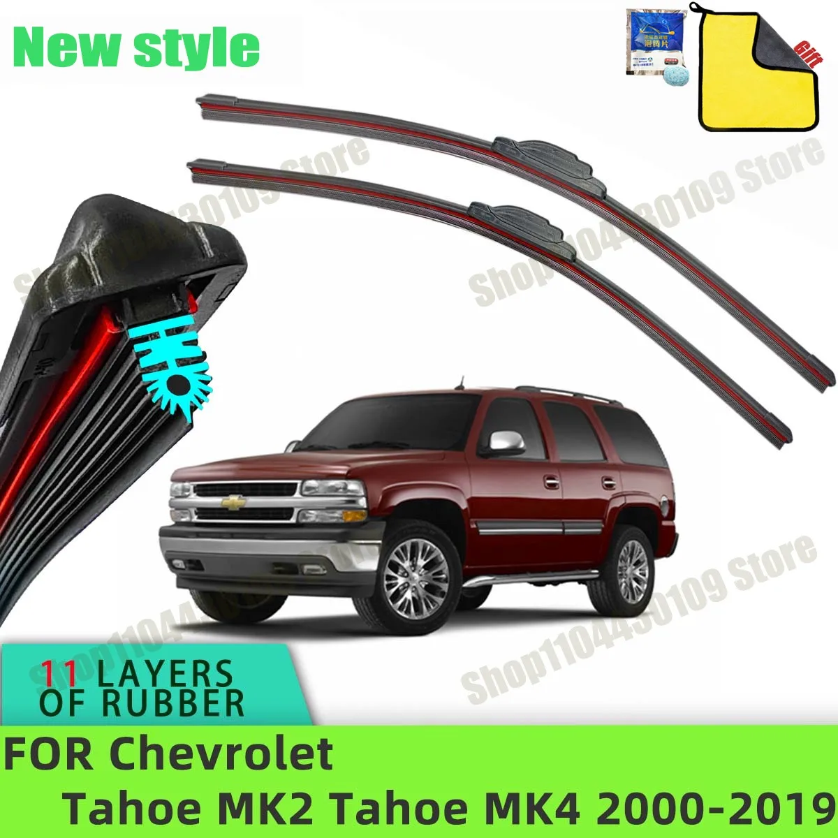 

Car Wiper For Chevrolet Tahoe MK2 Tahoe MK4 2000-2019 Front Windscreen Wipers Double Rubber Car Wiper Blades Car Accessories