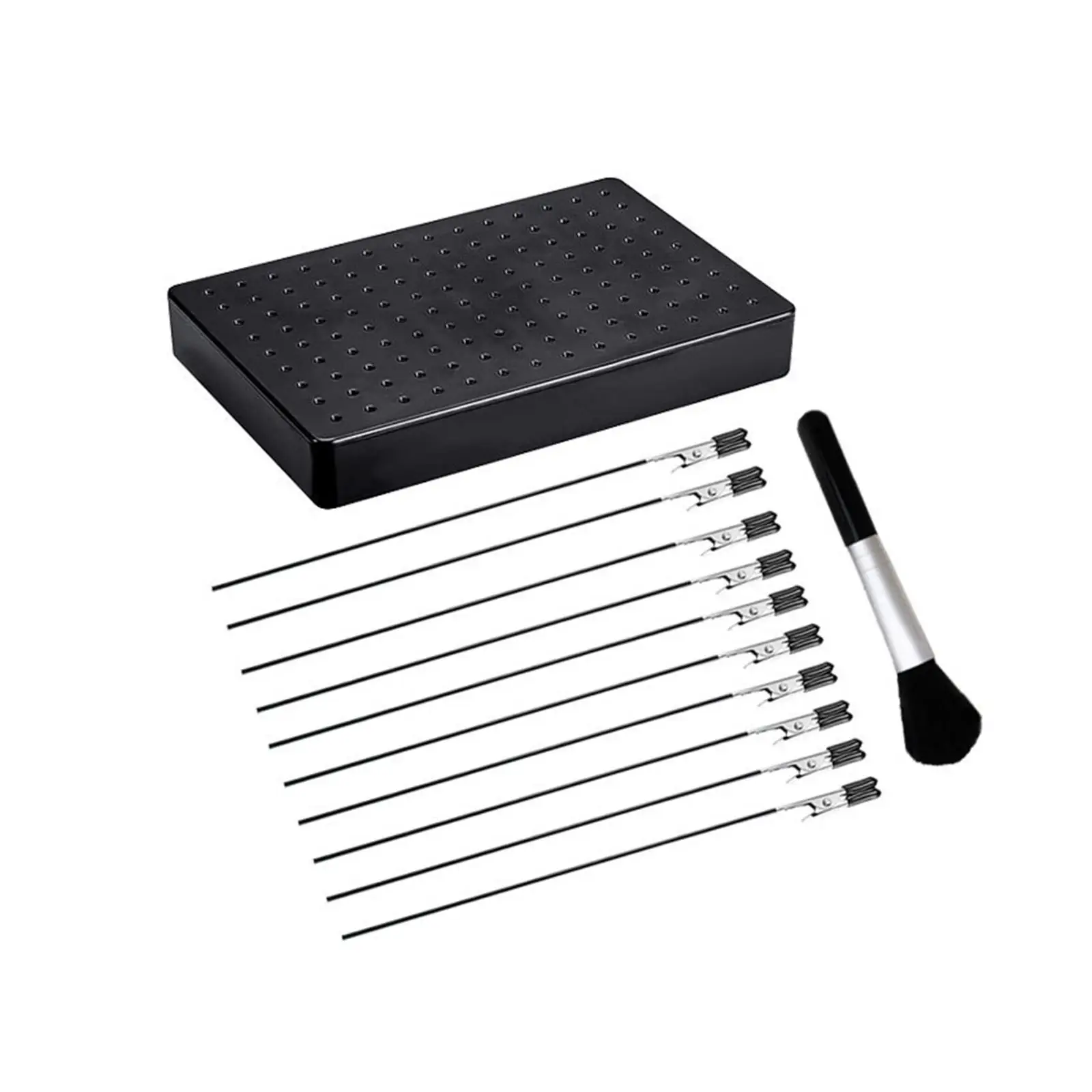 Painting Stand Base Holder and 10Pcs Alligator Clip Set Multifunctional with 9x14 Holes Modeling Tool