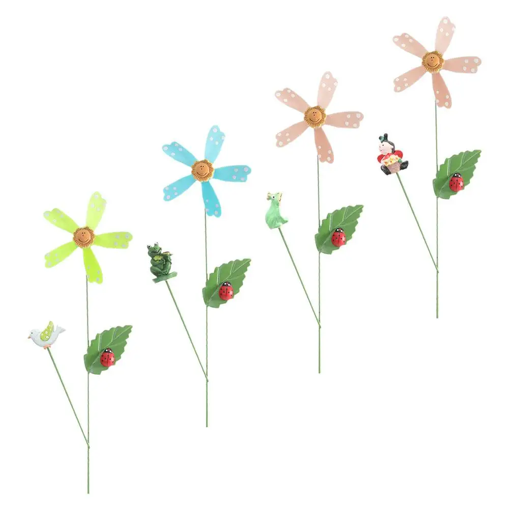 

Party Windmill Flower Arrangement Decoration Garden Adornment Ladybug Colorful Outdoor Ornaments